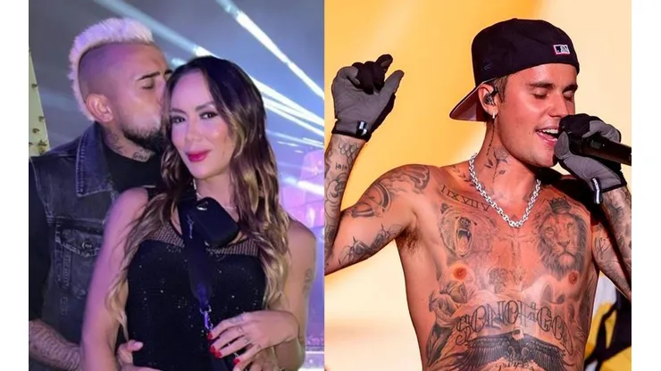 Arturo Vidal y Sonia Isaza disfrutando en Brasil