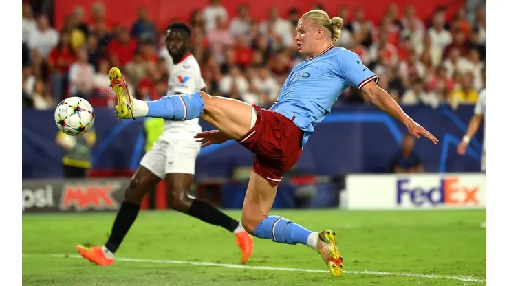 Erling Haaland marcó un doblete en su debut en la Champions League con el Manchester City