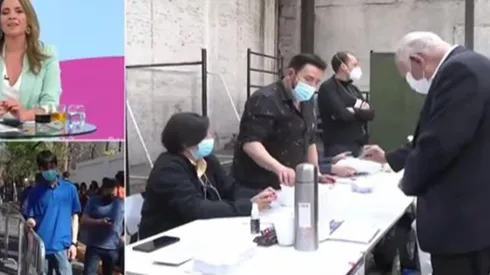 Ricardo Lagos votando en el Plebiscito de salida