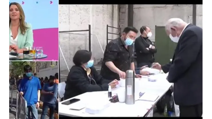 Ricardo Lagos votando en el Plebiscito de salida