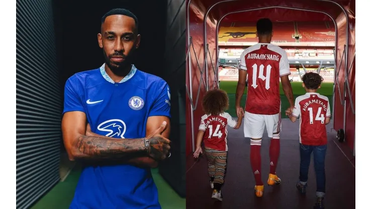 En su presentación con Chelsea, el brazo derecho de Aubameyang lució el especial tatuaje que le recuerda su paso por el Arsenal.