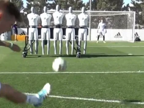 Real Madrid entrena tiros libres con barrera galáctica