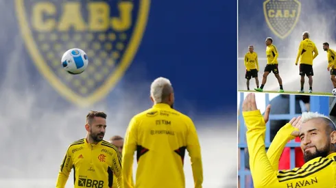 Arturo Vidal fue sensación en el campo de entrenamiento de Boca Juniors, en la antesala del duelo entre Vélez y Flamengo por semifinales de la Copa Libertadores