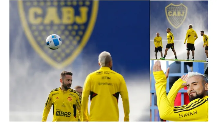 Arturo Vidal fue sensación en el campo de entrenamiento de Boca Juniors, en la antesala del duelo entre Vélez y Flamengo por semifinales de la Copa Libertadores