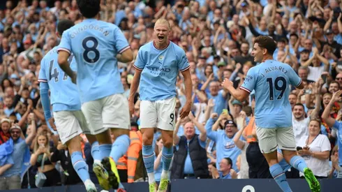 Haaland convirtió su primer triplete con la camiseta del City.