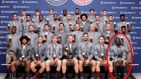 Sadio Mané en la foto oficial del Bayern Munich