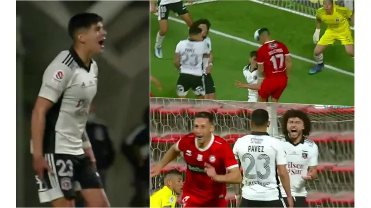 Esteban Pavez debía marcar a Christian Vilches en la pelota detenida que significó el triunfo de Unión La Calera ante Colo Colo.