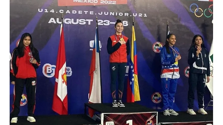 Magdalena Godoy en el podio Panamericano