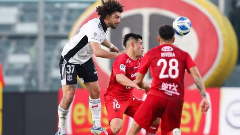 Maxi Falcón extravió su canillera luego del duelo ante Ñublense.