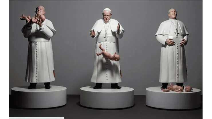 La escultura del artista chileno.