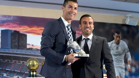 Cristiano Ronaldo junto a Jorge Mendes