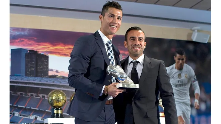 Cristiano Ronaldo junto a Jorge Mendes