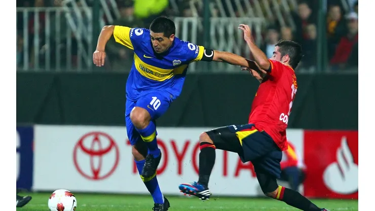 Unión Española se midió a Boca Juniors en la Copa Libertadores 2012.