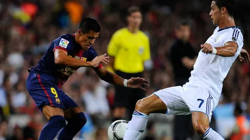 Alexis Sánchez y Cristiano Ronaldo chocaron el derbi de España