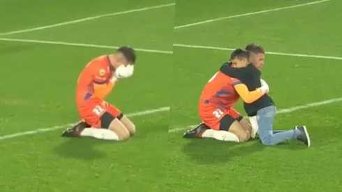 Ezequiel Unsain quedó muy frustrado tras la ajustada victoria de Boca sobre Defensa, y un pequeño hincha lo consoló.