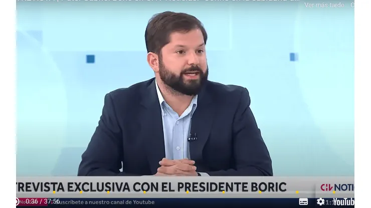 El Presidente Gabriel Boric habló de todo en Chilevisión.