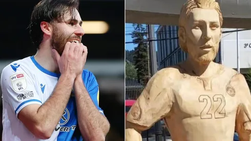 La estatua de Ben en Penco amaneció sin un brazo.