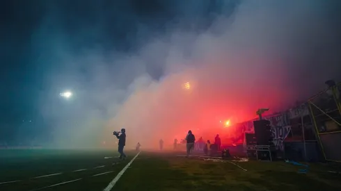 San Carlos de Apoquindo mientras detonaban los fuegos artificiales.