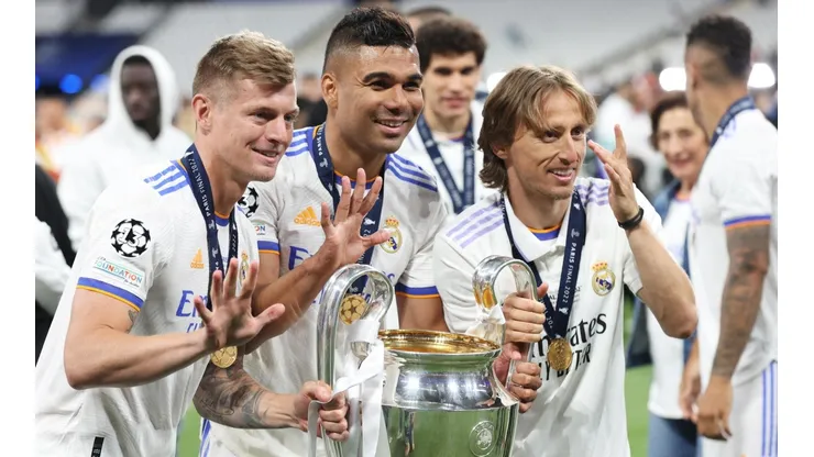 Casemiro, Toni Kroos y Luka Modric se llevaron cinco Champions League juntos.