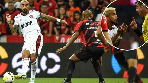 Vidal no quedó contento con el arbitraje de Claus