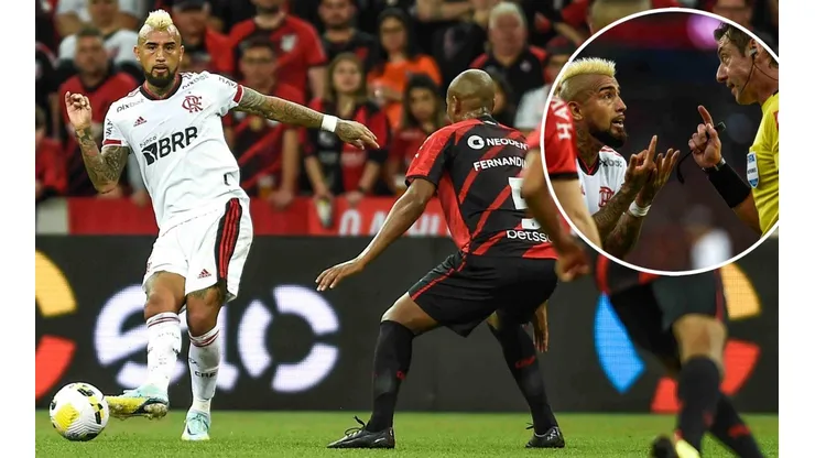 Vidal no quedó contento con el arbitraje de Claus