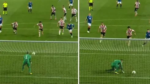 Walter Benítez en el momento del blooper