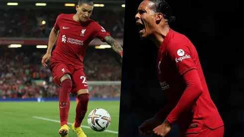 Núñez se llevó un rudo reto de uno de los capitanes del Liverpool, Van Dijk.