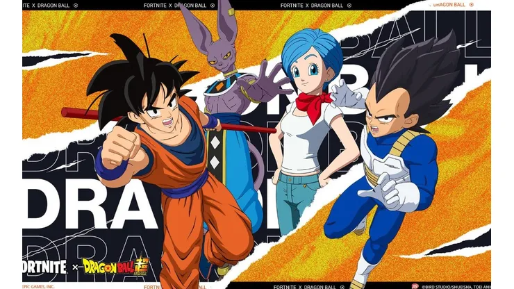 Goku, Vegeta, Bulma y Beerus son los personajes que llegaron a Fortnite