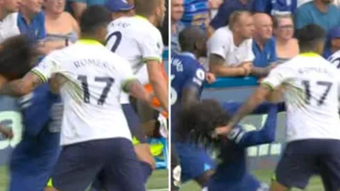 El momento de la agresión de Cristián Romero