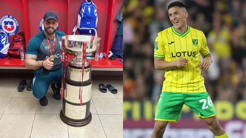 Diego Poyet celebró a distancia el golazo de Marcelino Núñez.