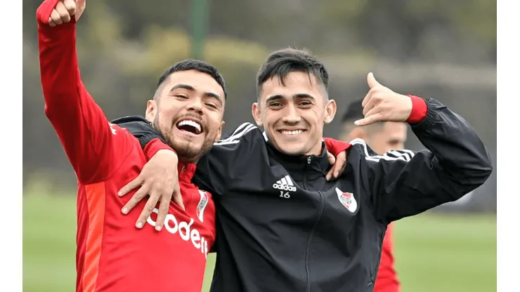 Paulo Díaz y Pablo Solari nuevamente dejaron ver la buenísima onda que han hecho en River Plate.
