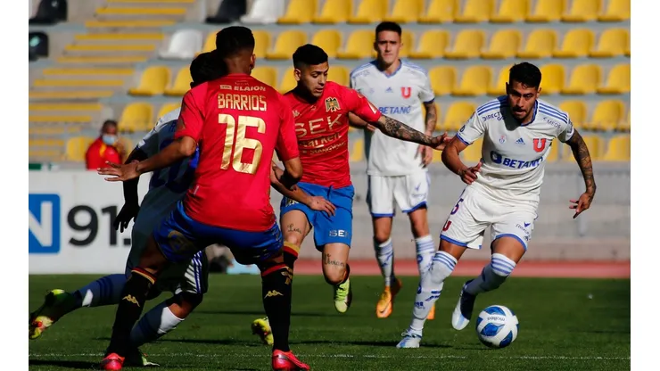 Augusto Barrios se desgarró en el 1-1 entre Unión Española y la Universidad de Chile.