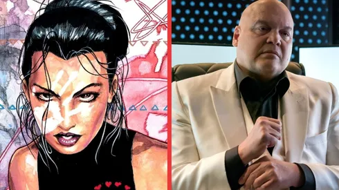 Echo en los cómics de Marvel y el Kingpin de Vicent D'Onofrio.