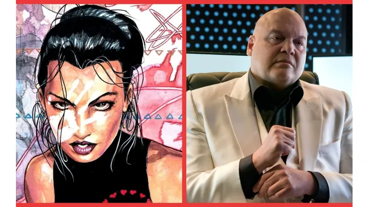 Echo en los cómics de Marvel y el Kingpin de Vicent D'Onofrio.