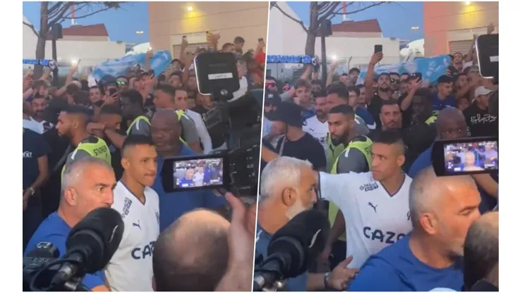 Alexis Sánchez siente el calor de la afición del Olympique de Marsella.