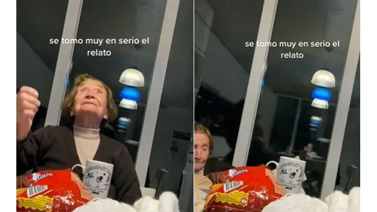 Abuela se cae intentando imitar chilena de Lionel Messi