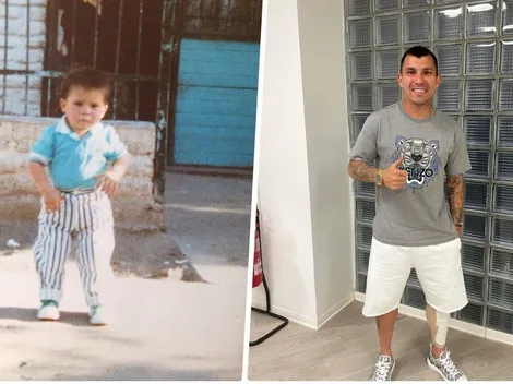 Gary Medel agradece los saludos con foto de "cabro chico"