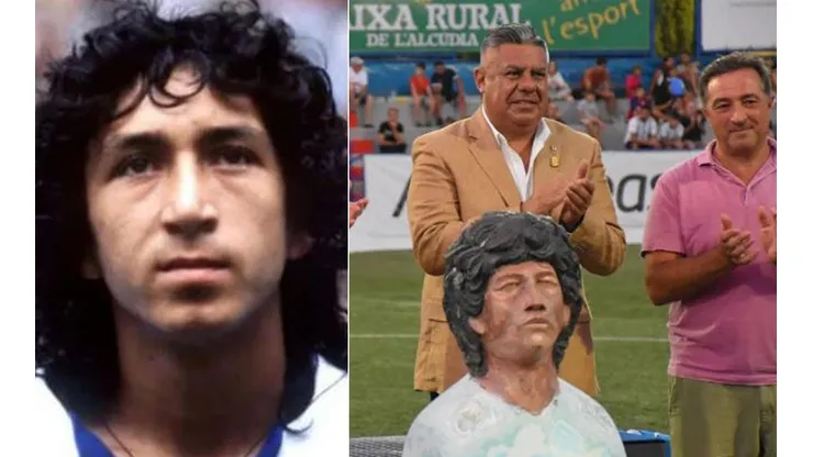 La estatua de Maradona presentada en torneo de L'Alcudia