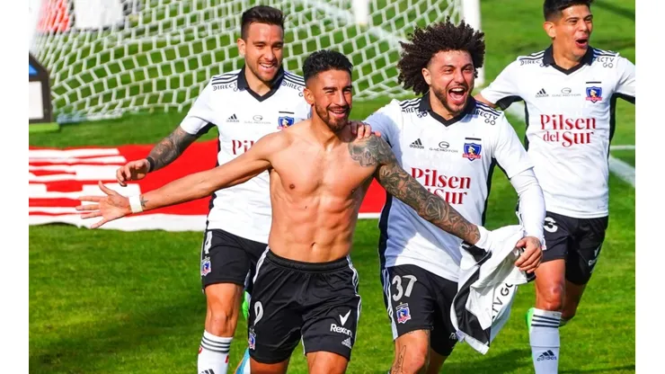 Lucero celebra el 3-1 ante la U