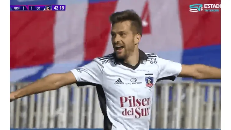 Bouzat celebra un gol que sería anulado