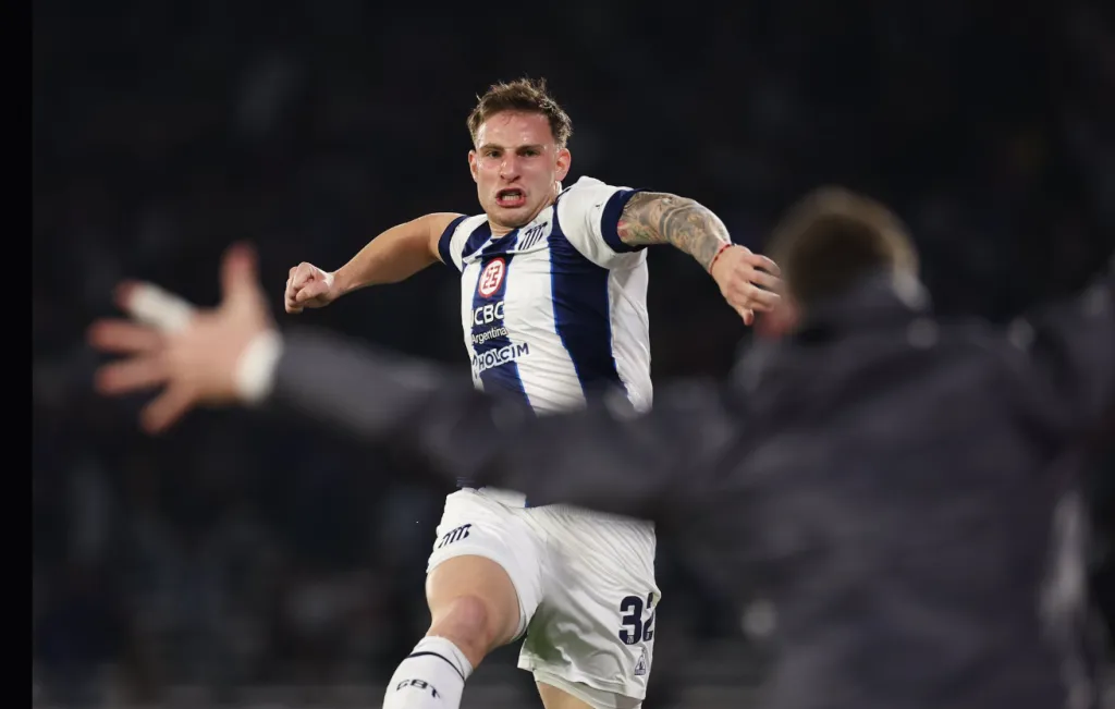 El festejo de Bruno Barticciotto ante Independiente Rivadavia de Mendoza. (Foto: Talleres).