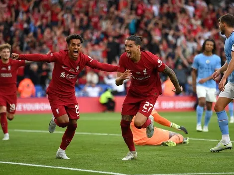 Darwin Núñez le da el título de la Community Shield al Liverpool