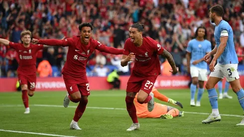 El uruguayo grita con todo el que fue el tanto definitivo para el título del Liverpool.