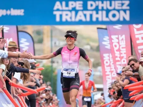 Bárbara Riveros sorprende y gana Triatlón Alpe d'Huez en Francia