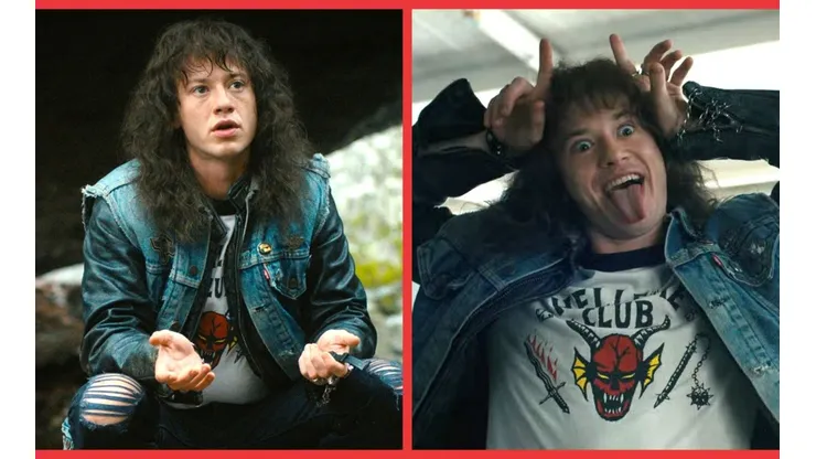 Joseph Quinn en el rol de Eddie Munson para Stranger Things 4, de Netflix.