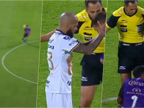 Dani Alves le azota la cabeza a ex goleador del fútbol chileno