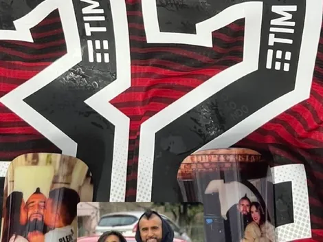 "Siempre con ustedes": Vidal luce canilleras especiales en el Fla