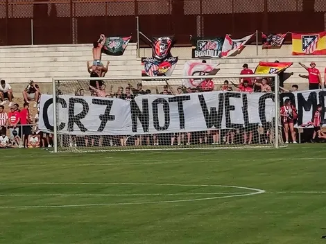 Hinchas del Atleti protestan por posible fichaje de CR7