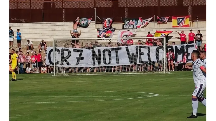 Los hinchas colchoneros no quieren a Cristiano Ronaldo.