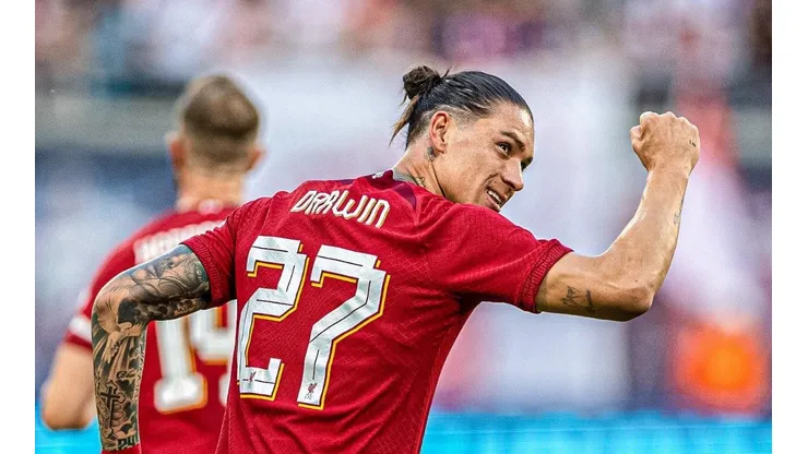 Darwin Nuñez anotó 4 goles en el último partido frente al Leipzig